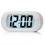 Plumeet Large Digital LCD Bedside Alarm Clock for Kids